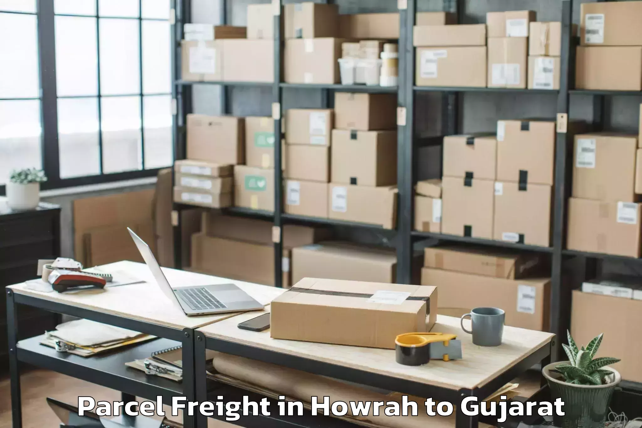 Book Howrah to Jhagadia Parcel Freight